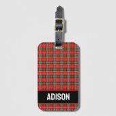 Traditional Christmas Plaid ラゲッジタグ (正面縦)