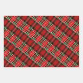 Traditional Christmas Plaid ラッピングペーパーシート (正面3)
