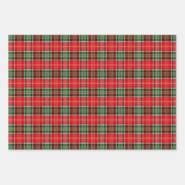 Traditional Christmas Plaid ラッピングペーパーシート