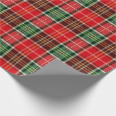 Traditional Christmas Plaid ラッピングペーパー (角)