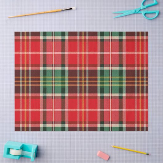 Traditional Christmas Plaid 薄葉紙 (クラフト)