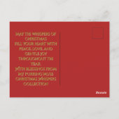 Traditional Christmas Postcard - Gold Typography ポストカード (裏面)