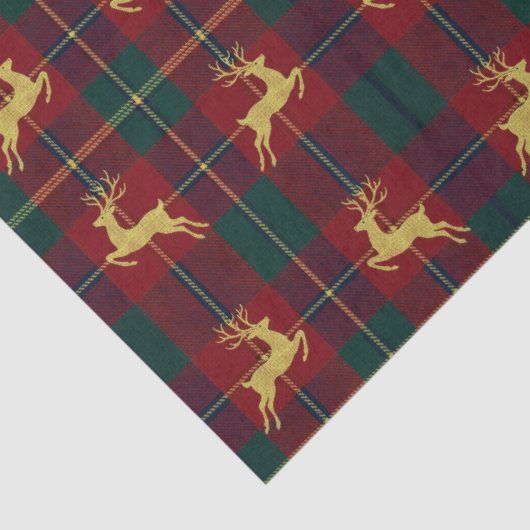 Traditional Christmas Reindeer Plaid 薄葉紙 (詳細)