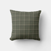 Traditional Christmas Sage Green Plaid  クッション (正面)