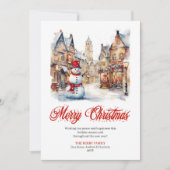 Traditional Christmas scene greeting card シーズンカード (正面)
