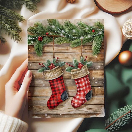 Traditional Christmas  tissue paper watercolor 薄葉紙