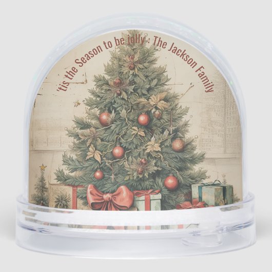 Traditional Christmas Tree and Presents Gift Wrapp (裏面)