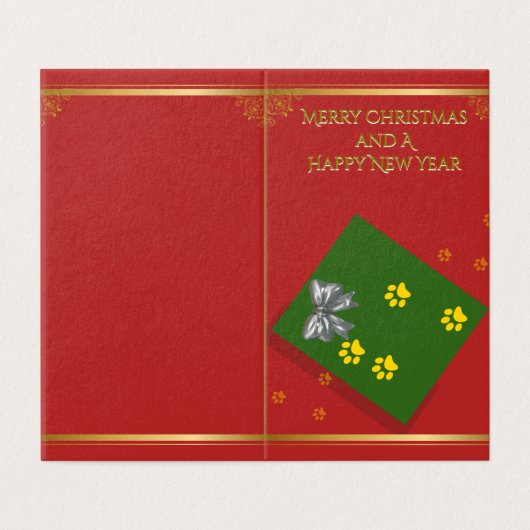 Traditional Christmas Wishes-Folded Card (外部フラット)