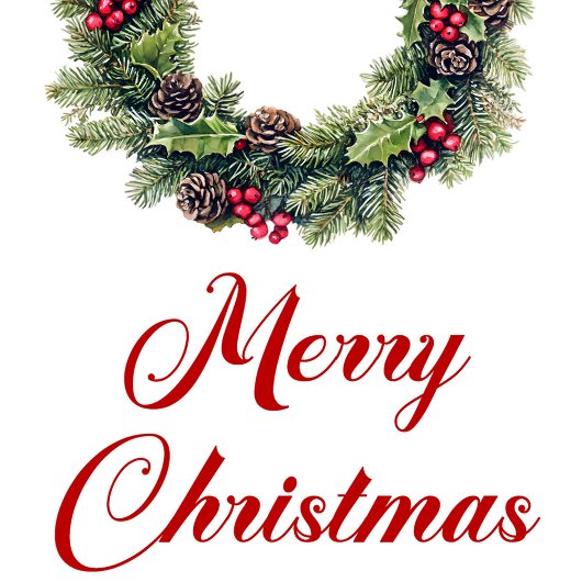 Traditional Christmas Wreath Holiday Label ギフトタグ