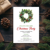 Traditional Christmas Wreath Party Invitation 招待状