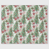 Traditional/Classic Christmas Tree Paper ラッピングペーパー (フラット)