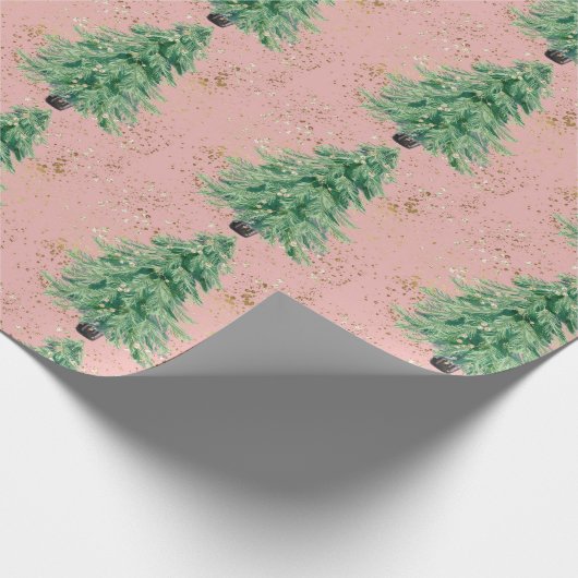 Traditional/Classic Christmas Tree Paper ラッピングペーパー (角)