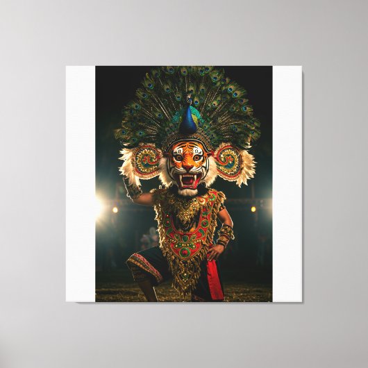 "Traditional Cultural Mask Wall Art – Exotic Ethni キャンバスプリント (正面)