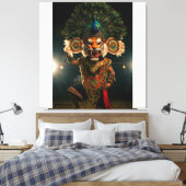 "Traditional Cultural Mask Wall Art – Exotic Ethni キャンバスプリント (インサイチュ (寝室))