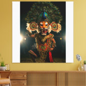 "Traditional Cultural Mask Wall Art – Exotic Ethni キャンバスプリント (インサイチュ (リビング))