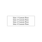 Traditional Custom Business 4 Lines of Serif Text セルフインキングスタンプ (デザイン)