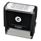 Traditional Custom Business 4 Lines of Serif Text セルフインキングスタンプ (商品)