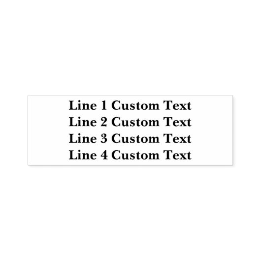 Traditional Custom Business 4 Lines of Serif Text セルフインキングスタンプ (デザイン)