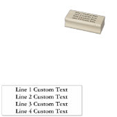 Traditional Custom Business 4 Lines of Serif Text ラバースタンプ (押印)