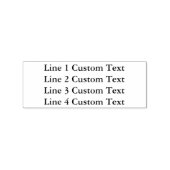 Traditional Custom Business 4 Lines of Serif Text ラバースタンプ (インプリント)