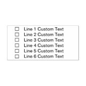 Traditional Custom Business 6 Lines Checkbox ラバースタンプ (インプリント)