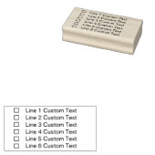 Traditional Custom Business 6 Lines Checkbox ラバースタンプ (押印)