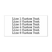 Traditional Custom Business 6 Lines of Serif Text セルフインキングスタンプ (デザイン)