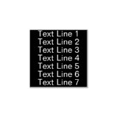 Traditional Custom Business 7 Lines of Serif Text ラバースタンプ (インプリント)