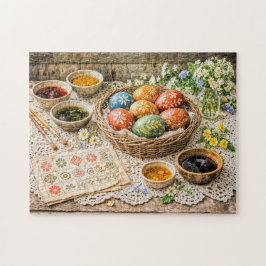 Traditional Decorated Easter Eggs with Natural Dye ジグソーパズル