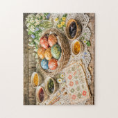 Traditional Decorated Easter Eggs with Natural Dye ジグソーパズル (縦)