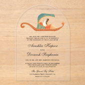 Traditional Doli Indian Bride Wedding アクリル招待状 (正面)