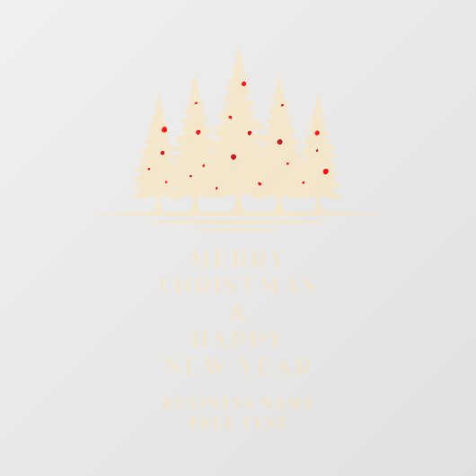 Traditional & Elegant Christmas Tree ウィンドウサイン (シート)