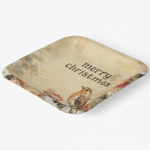 Traditional European Robin Christmas Holiday ペーパープレート (傾斜あり)