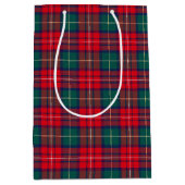 Traditional Festive Tartan ミディアムペーパーバッグ (正面)