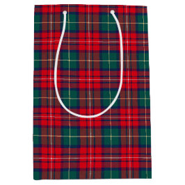Traditional Festive Tartan ミディアムペーパーバッグ