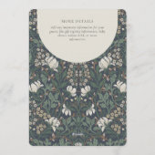 Traditional Floral Arts and Crafts Baby Shower 招待状 (裏面)