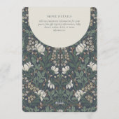 Traditional Floral Arts and Crafts Baby Shower 招待状 (裏面)