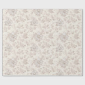 Traditional Floral Pink Christmas Wrapping Paper ラッピングペーパー (フラット)