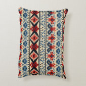 Traditional Folk Embroidery Stripe  Pattern アクセントクッション (裏面(縦))