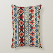 Traditional Folk Embroidery Stripe  Pattern アクセントクッション (正面(垂直))