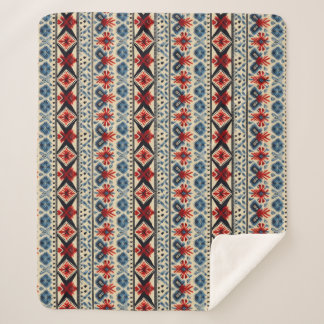 Traditional Folk Embroidery Stripe  Pattern シェルパブランケット