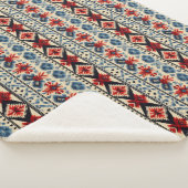 Traditional Folk Embroidery Stripe  Pattern シェルパブランケット (3/4)