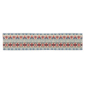 Traditional Folk Embroidery Stripe Pattern ショートテーブルランナー (横)