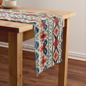 Traditional Folk Embroidery Stripe Pattern ショートテーブルランナー (インサイチュ)