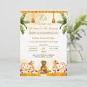 Traditional Griha Pravesh Invitation Card 招待状 (スタンド正面)