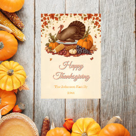 Traditional Harvest Feast Thanksgiving シーズンカード