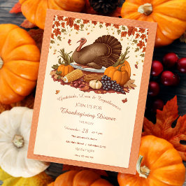 Traditional Harvest Feast Thanksgiving Dinner  招待状