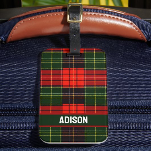 Traditional Holiday Plaid ラゲッジタグ (正面インサイチュ2)