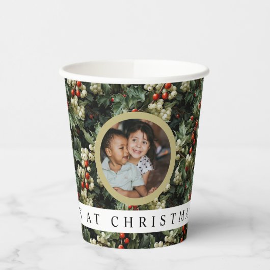 Traditional Holly 1 Photo  紙コップ (左)