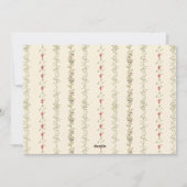 traditional hunter green botanical bow photo  シーズンカード (裏面)